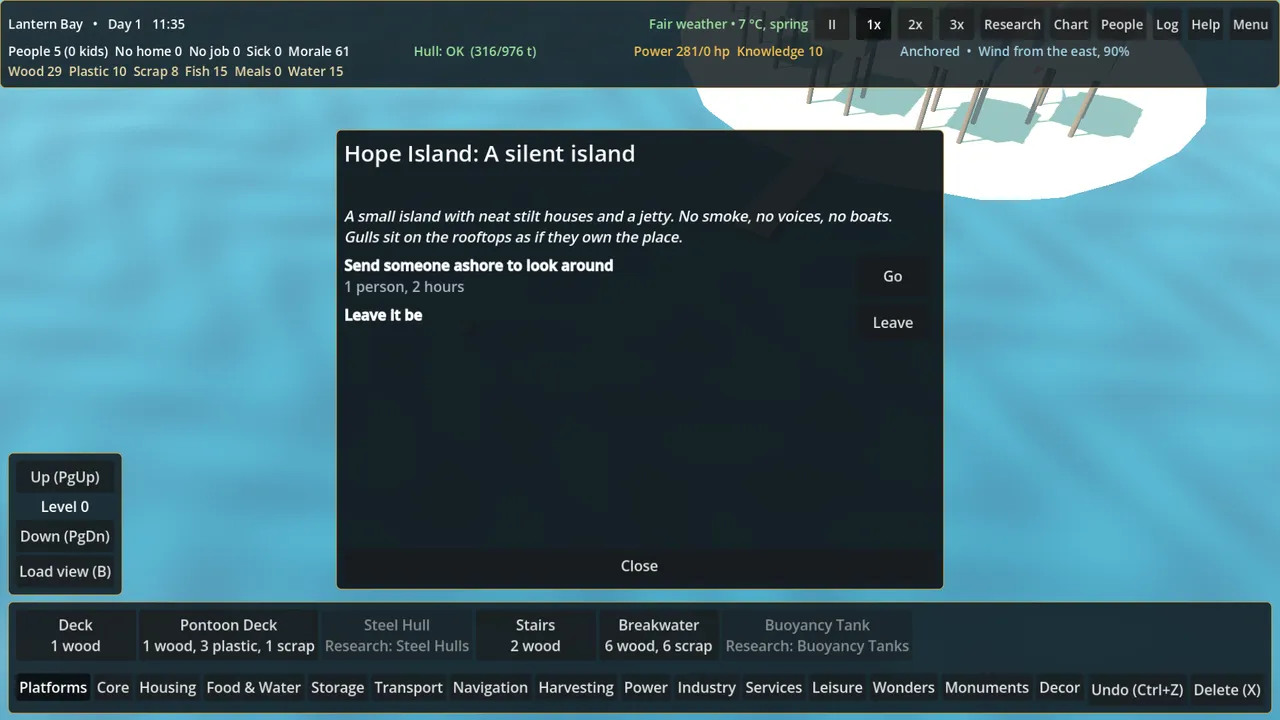 A page from the mystery of Hope Island.